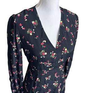 byTiMo Cherry Blossom Print Midi Dress Vintage Inspired Feminine S